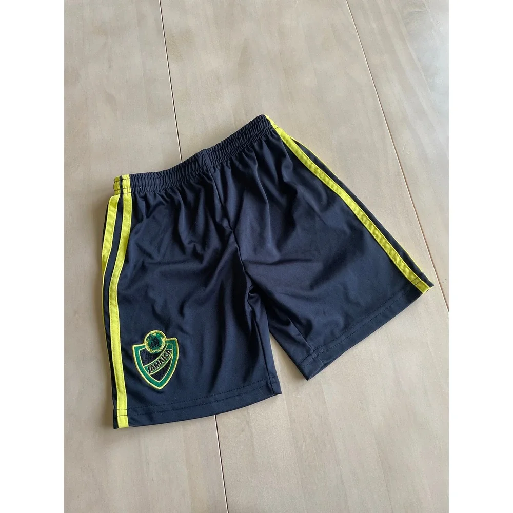 Jamaica Soccer Jersey & Shorts Set Youth Size 10-12 Black Green Yellow